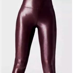 Carbon 38 Takara shine xs full length leggings in wine color.